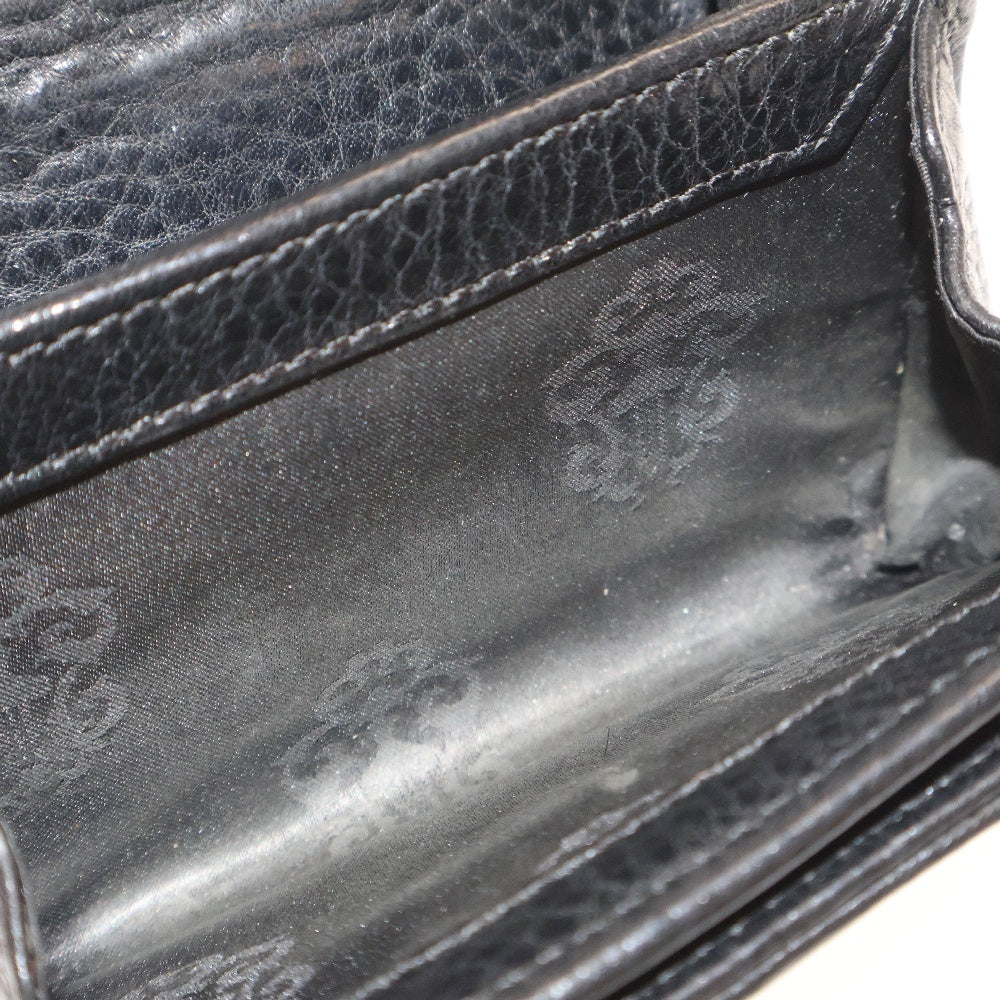 CHROME HEARTS(クロムハーツ) TINY WALLET タイニーレザーウォレット CHプラスボタン 財布 ブラック BCA372