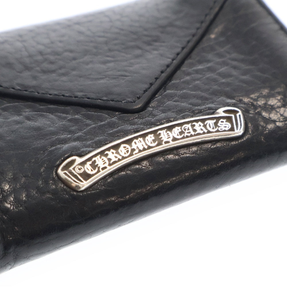 CHROME HEARTS(クロムハーツ) TINY WALLET タイニーレザーウォレット CHプラスボタン 財布 ブラック BCA372