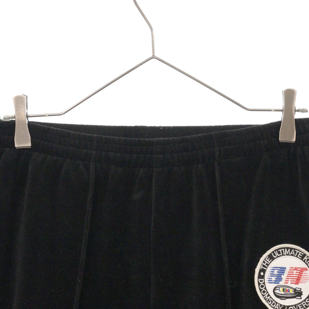 SAINT MICHAEL(セントマイケル) 25SS × LASTMAN LM__TRACK VELOUR PANTS ベロアトラックパンツ ブラック SM-HR8-0000-C35