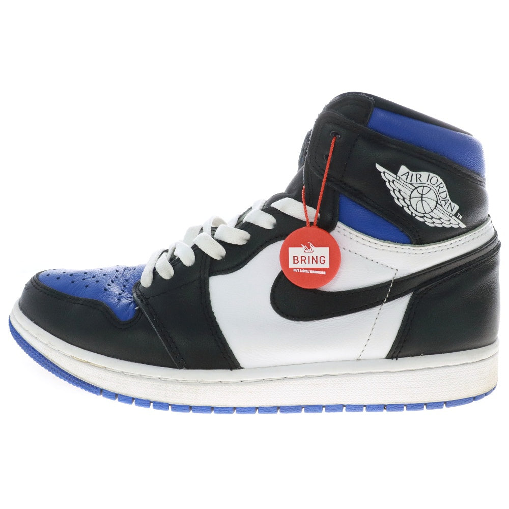 NIKE(ナイキ) AIR JORDAN1 RETRO HIGH OG ROYAL TOE 555088-041 エアジョーダン1 ロイヤルトゥ ハイカットスニーカー ホワイト/ブラック/ブルー US9.5/27.5cm
