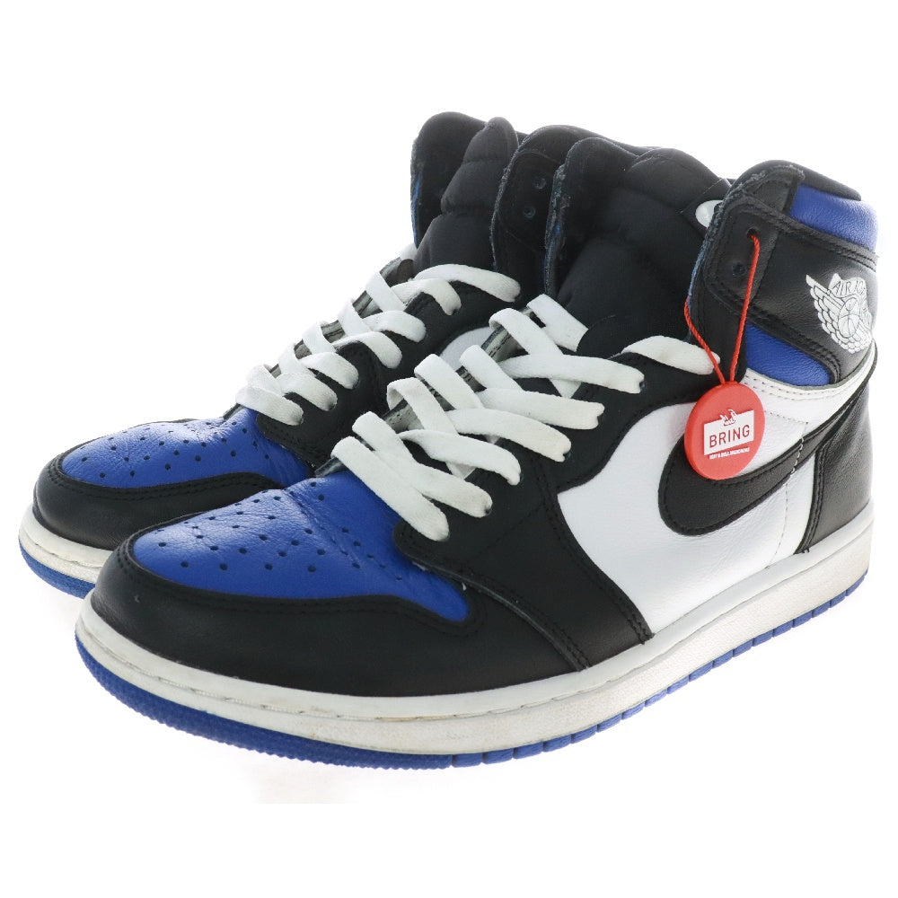 NIKE(ナイキ) AIR JORDAN1 RETRO HIGH OG ROYAL TOE 555088-041 エアジョーダン1 ロイヤルトゥ ハイカットスニーカー ホワイト/ブラック/ブルー US9.5/27.5cm