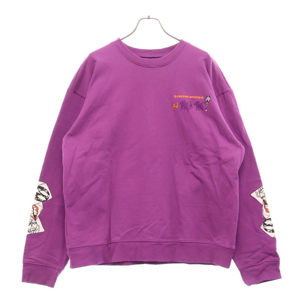 CHROME HEARTS(クロムハーツ) ×MATTY BOY PPO I WANT MORE NOT LESS SWTSHRT MATTY BOY マッティボーイ プリントスウェットトレーナー パープル