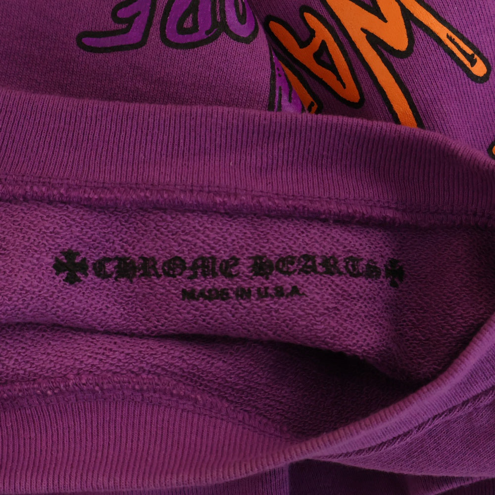 CHROME HEARTS(クロムハーツ) ×MATTY BOY PPO I WANT MORE NOT LESS SWTSHRT MATTY BOY マッティボーイ プリントスウェットトレーナー パープル