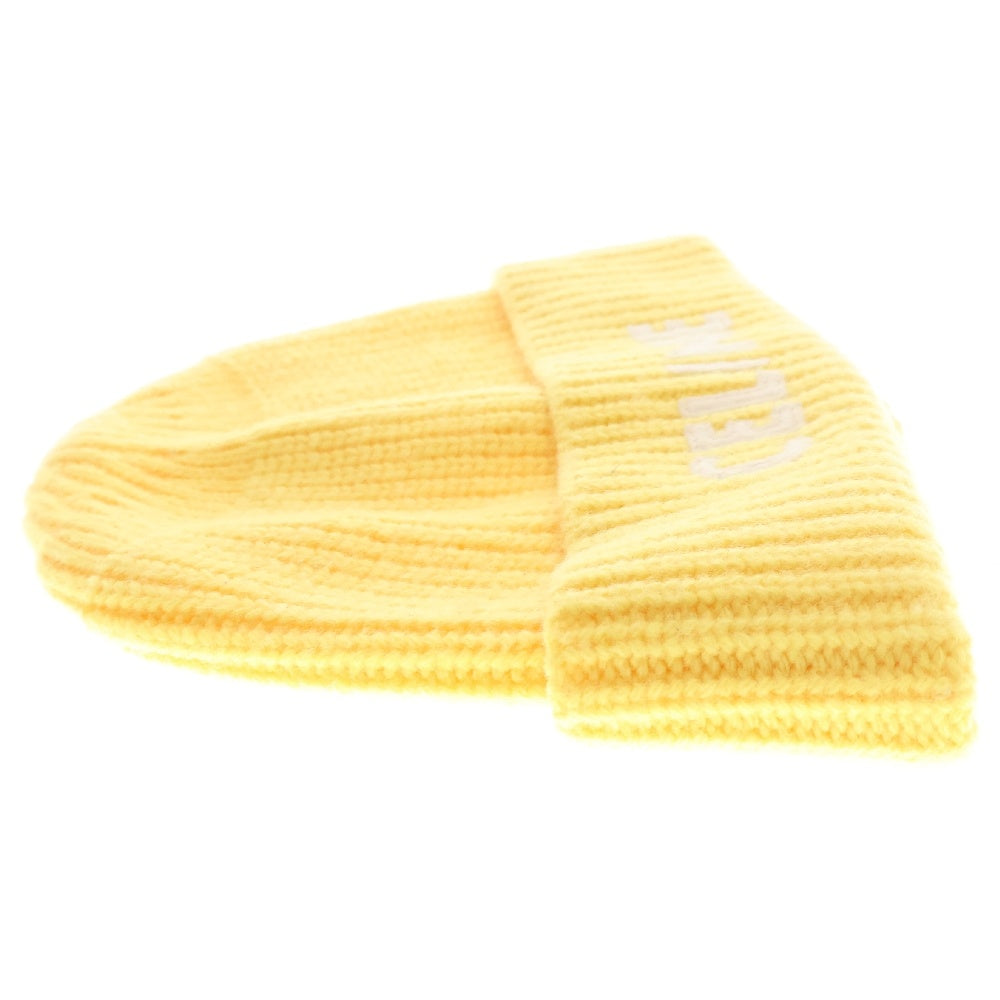 CELINE(セリーヌ) Embroidered Knit Wool Beanie 2A61W535Q エンブロイダリー ロゴ ウール ビーニー ニット帽 イエロー