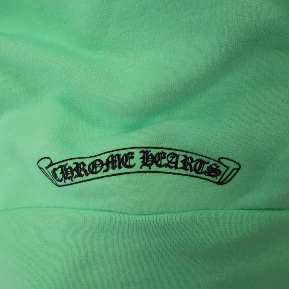 CHROME HEARTS(クロムハーツ) SWTSHRT PLVR マイアミ限定 バックホースシュープリント プルオーバーパーカー フーディ グリーン