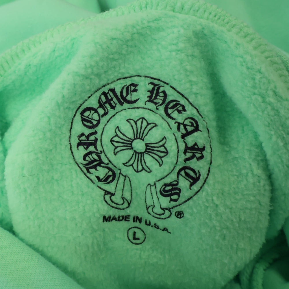 CHROME HEARTS(クロムハーツ) SWTSHRT PLVR マイアミ限定 バックホースシュープリント プルオーバーパーカー フーディ グリーン