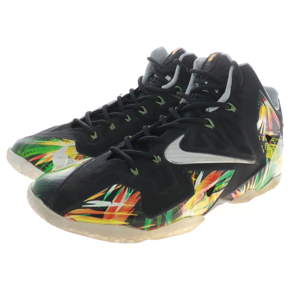 NIKE(ナイキ) 【観賞用 2013年製】 LEBRON 11 616175-006 EVERGLADES レブロン 11 ハイカットスニーカー マルチカラー