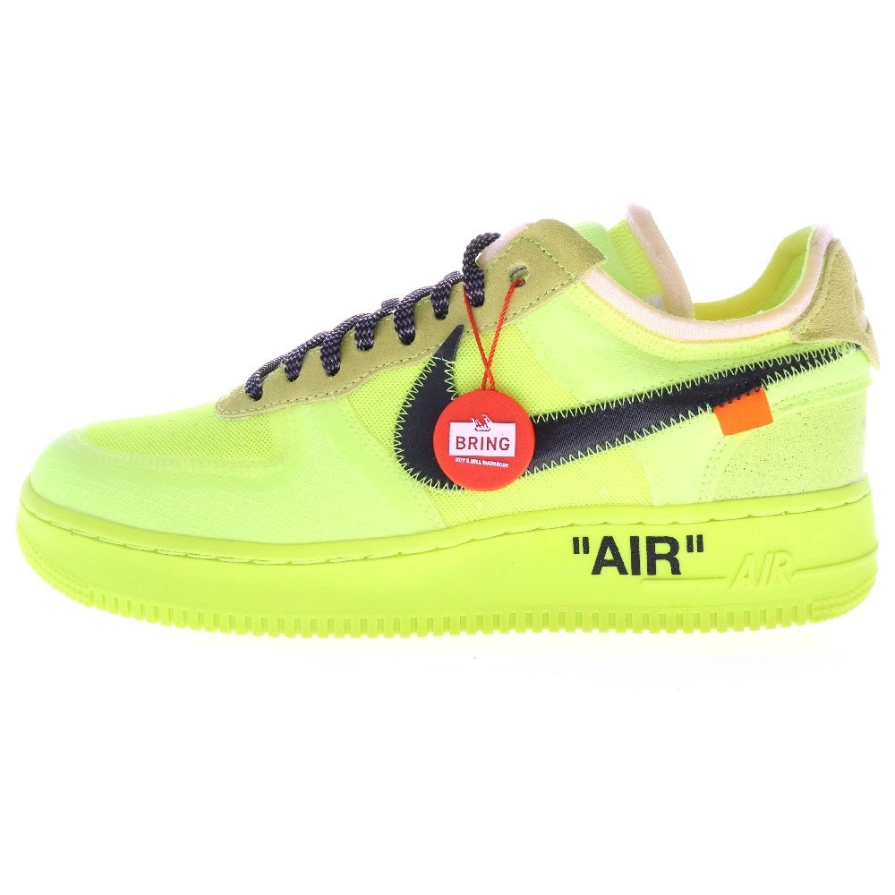 NIKE(ナイキ) ×OFF-WHITE THE 10 AIR FORCE 1 LOW VOLT AO4606-700 オフホワイト エアフォース 1 ローカットスニーカー シューズ イエロー US9/27cm