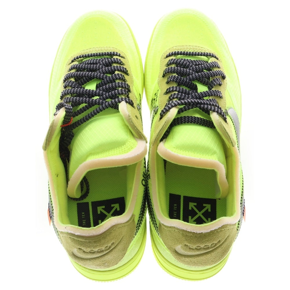 NIKE(ナイキ) ×OFF-WHITE THE 10 AIR FORCE 1 LOW VOLT AO4606-700 オフホワイト エアフォース 1 ローカットスニーカー シューズ イエロー US9/27cm