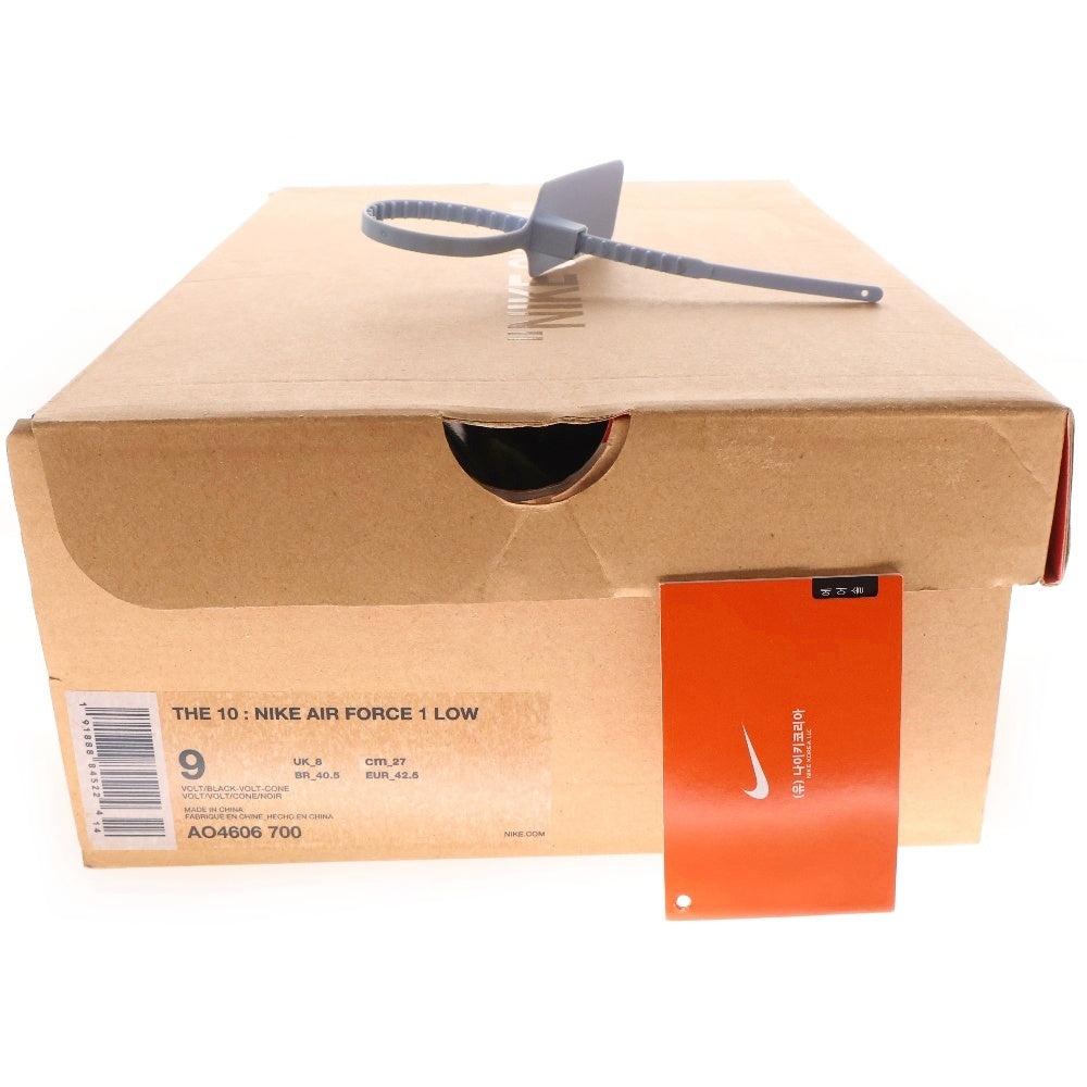 NIKE(ナイキ) ×OFF-WHITE THE 10 AIR FORCE 1 LOW VOLT AO4606-700 オフホワイト エアフォース 1 ローカットスニーカー シューズ イエロー US9/27cm