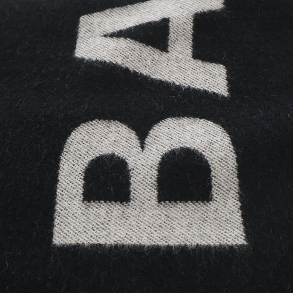 BALENCIAGA(バレンシアガ) LOGO MUFFLER ロゴデザインマフラー ブラック/グレー