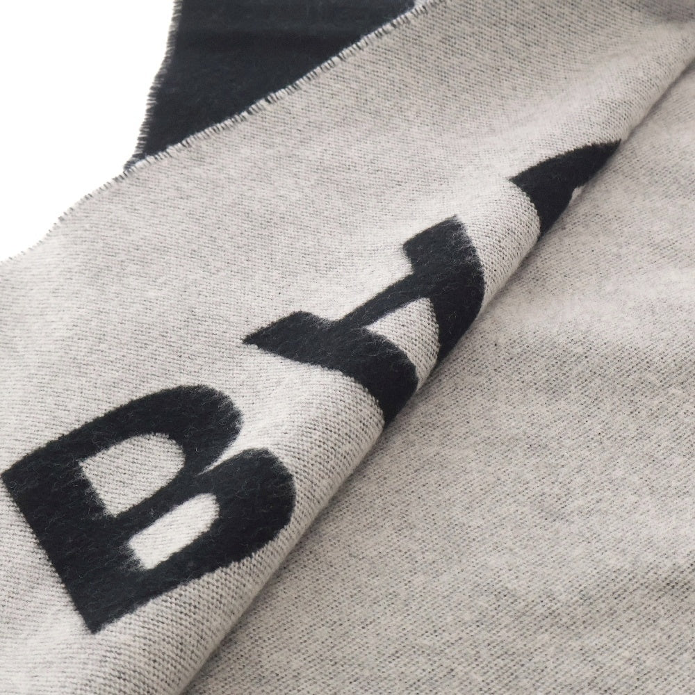 BALENCIAGA(バレンシアガ) LOGO MUFFLER ロゴデザインマフラー ブラック/グレー
