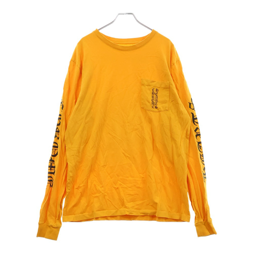 CHROME HEARTS(クロムハーツ) Mustard Arm Logo L/S Tee マスタードアームロゴ ロングスリーブクルーネック長袖Tシャツカットソー ロンT マスタード
