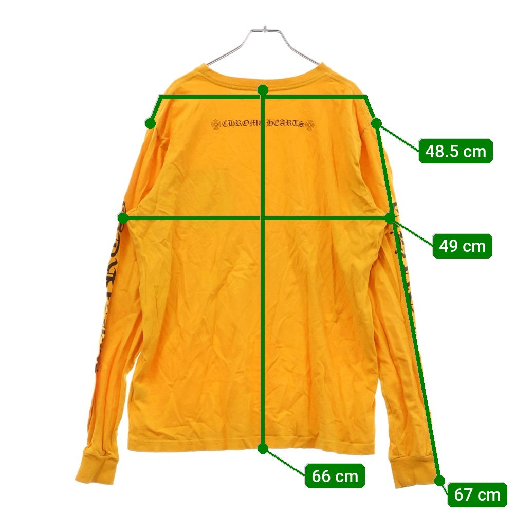 CHROME HEARTS(クロムハーツ) Mustard Arm Logo L/S Tee マスタードアームロゴ ロングスリーブクルーネック長袖Tシャツカットソー ロンT マスタード