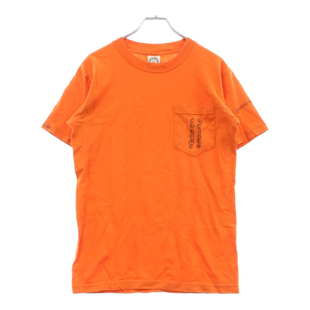 CHROME HEARTS(クロムハーツ) OLD Scroll Tee オールドモデル ロゴ バックスクロールラベル 半袖Tシャツ カットソー オレンジ
