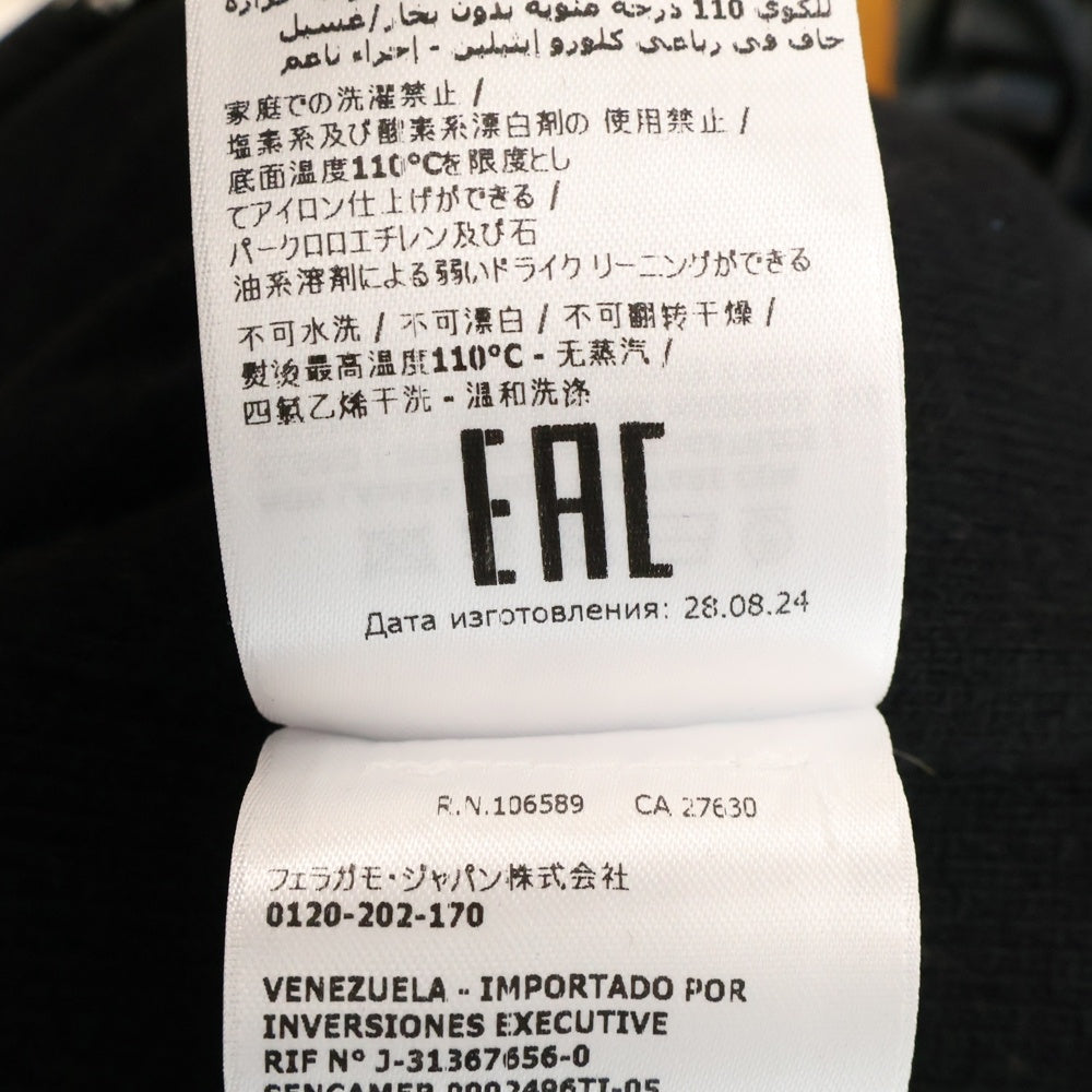 FERRAGAMO(フェラガモ) MONOGRAM RIGHT JACKET モノグラムライトジャケット ジップアップジャケット ブラック 12 2600/0777-001/0780543