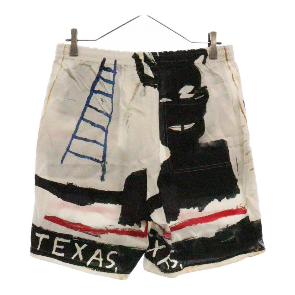 WACKO MARIA(ワコマリア) 23SS ×JEAN MICHEL BASQUIAT/HAWAIIAN SHORTS(TYPE-2) ジャンミシェルバスキア 総柄ショートパンツ ホワイト BASQUIAT-WH-HI18