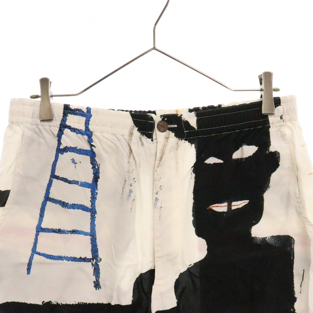 WACKO MARIA(ワコマリア) 23SS ×JEAN MICHEL BASQUIAT/HAWAIIAN SHORTS(TYPE-2) ジャンミシェルバスキア 総柄ショートパンツ ホワイト BASQUIAT-WH-HI18