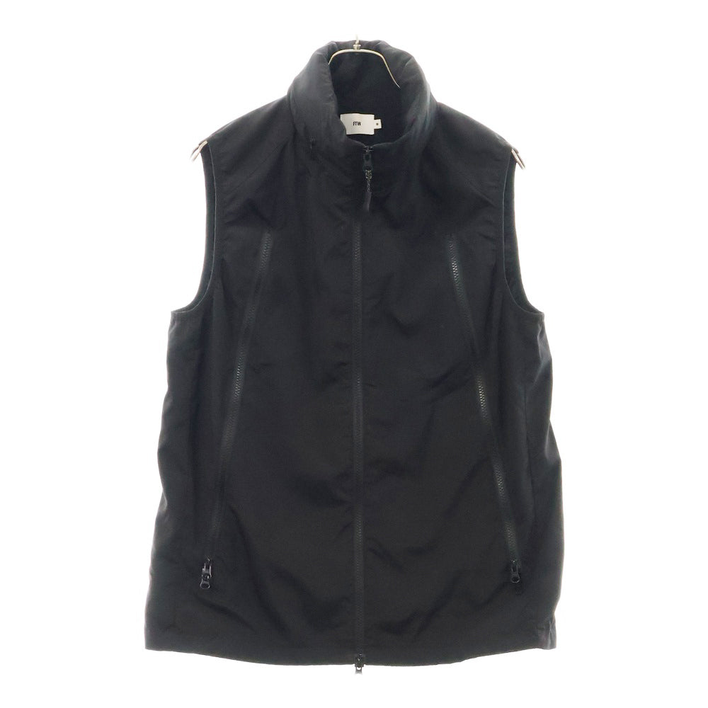 FTW(エフティーダブリュー) ZIP UP NYLON VEST ジップアップナイロンベスト ブラック FT002104BW