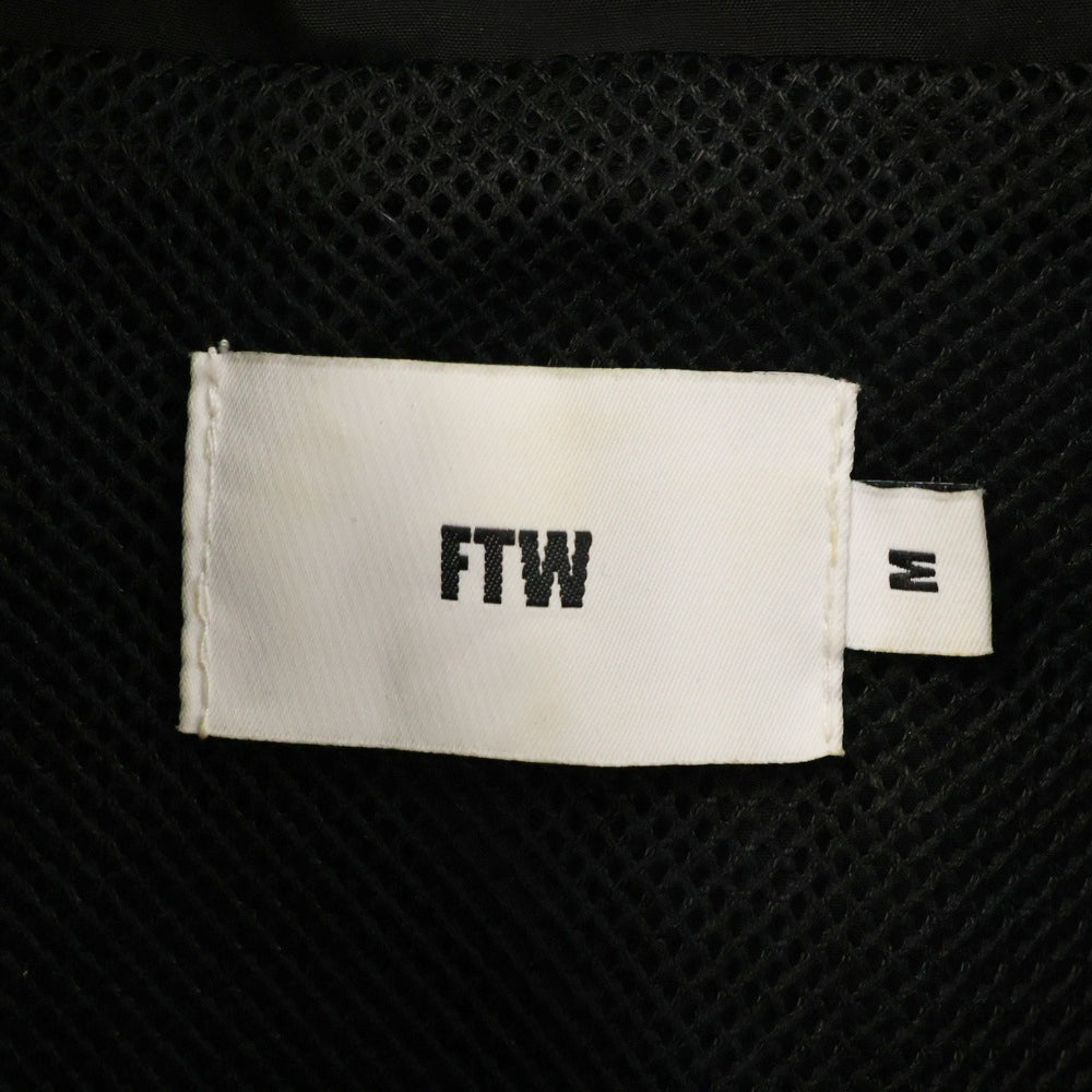 FTW(エフティーダブリュー) ZIP UP NYLON VEST ジップアップナイロンベスト ブラック FT002104BW
