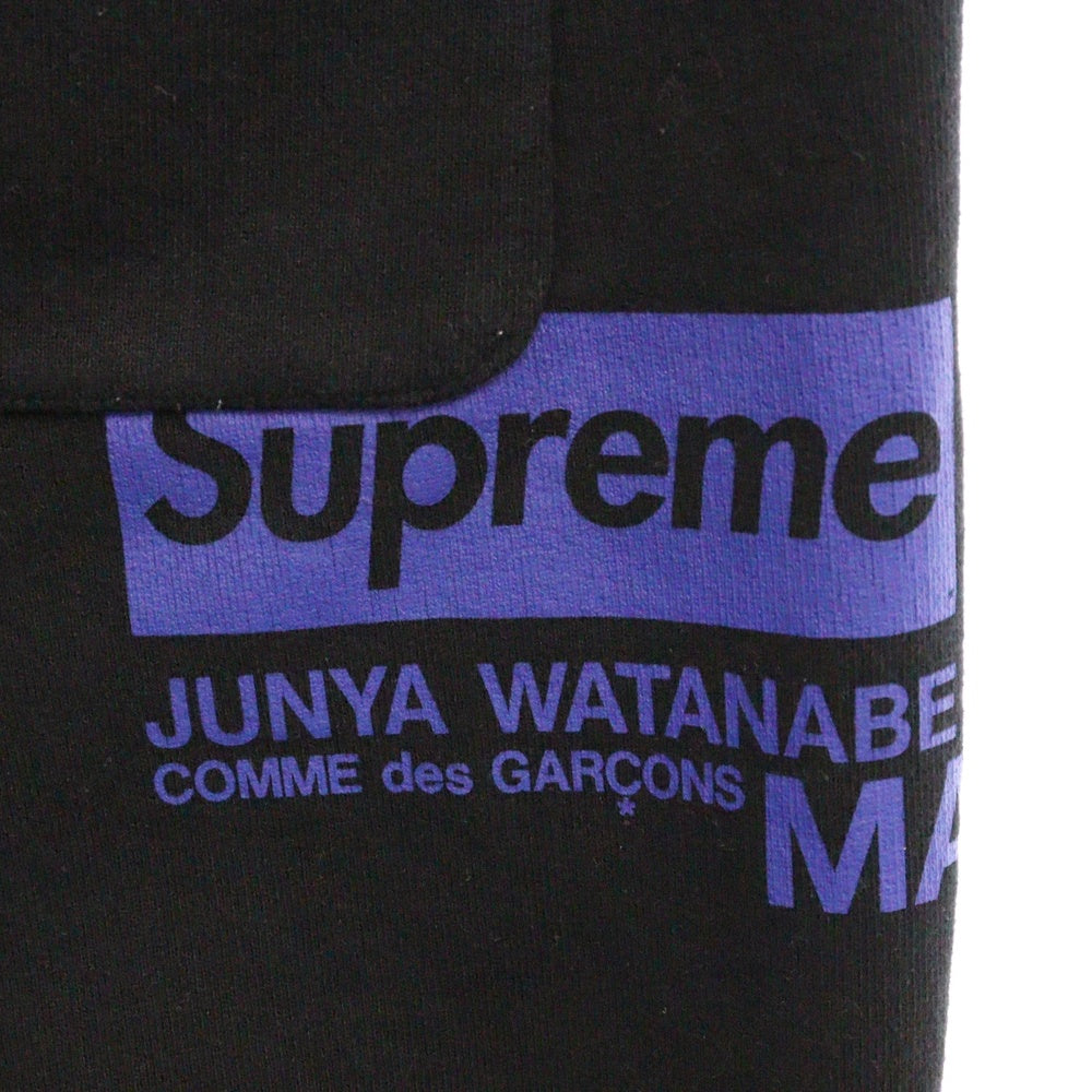 SUPREME(シュプリーム) 21AW ×JUNYA WATANABE SWEATPANTS ジュンヤワタナベ ロゴスウェットパンツ ブラック/ブルー