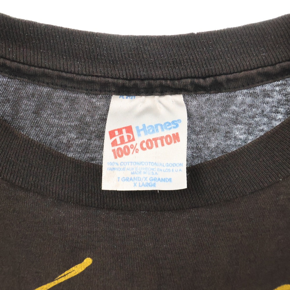 VINTAGE(ヴィンテージ) 90s I MOTHER ESRTH T-Shrts アイマザーアース Hanesタグ クルーネック半袖Tシャツカットソー ブラック