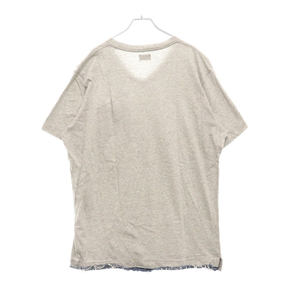 DIESEL(ディーゼル) Pocket Denim S/S TEE ポケットデニム Vネック 半袖Tシャツカットソー グレー