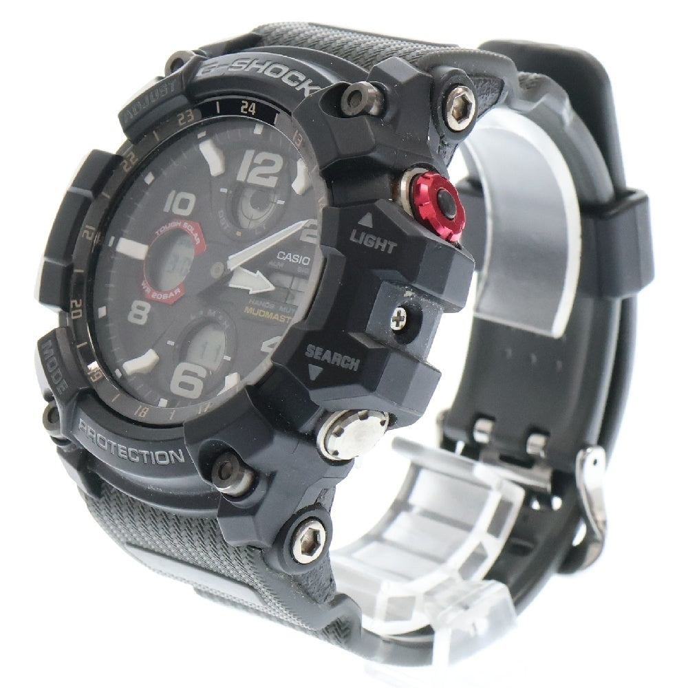CASIO G-SHOCK(カシオ ジーショック) GWG-100-1A8 MUDMASTER マッドマスター 電波ソーラー ダブルLEDライト 防塵・防泥構造 デジアナ クォーツ腕時計 ブラック