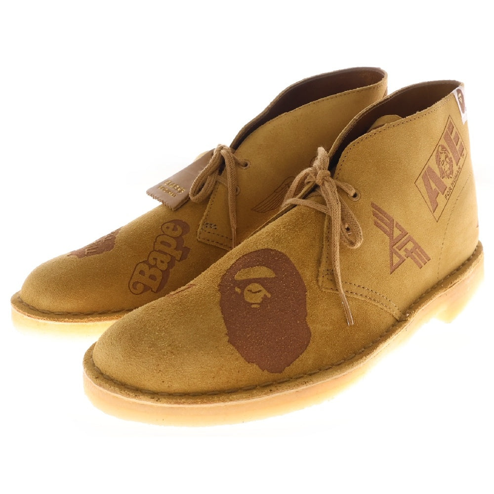 A BATHING APE(アベイシングエイプ) ×Clarks Desert Boot クラークス デザートブーツ ベージュ