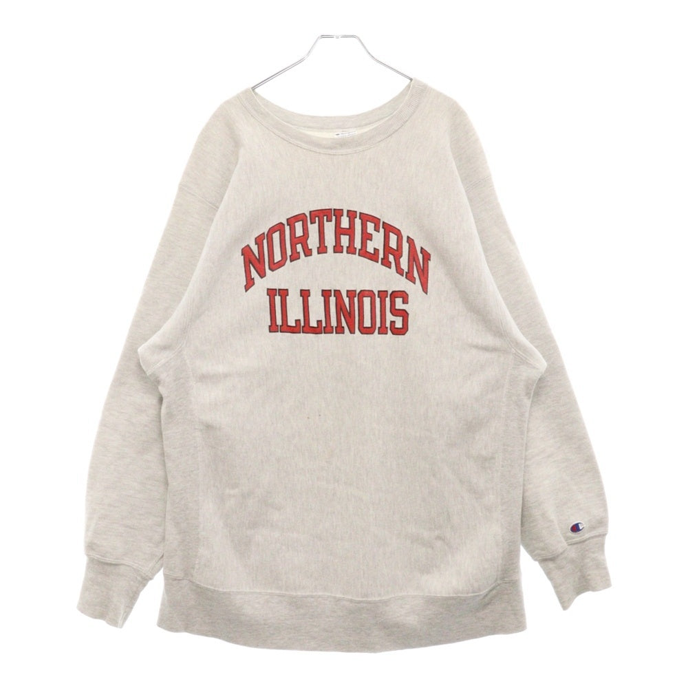 CHAMPION(チャンピオン) 80s VINTAGE REVERSE WEAVE NORTHERN ILLINOIS SWEATSHIRT ノーザンイリノイプリント リバースウィーブ スウェットトレーナー トリコタグ グレー/レッド