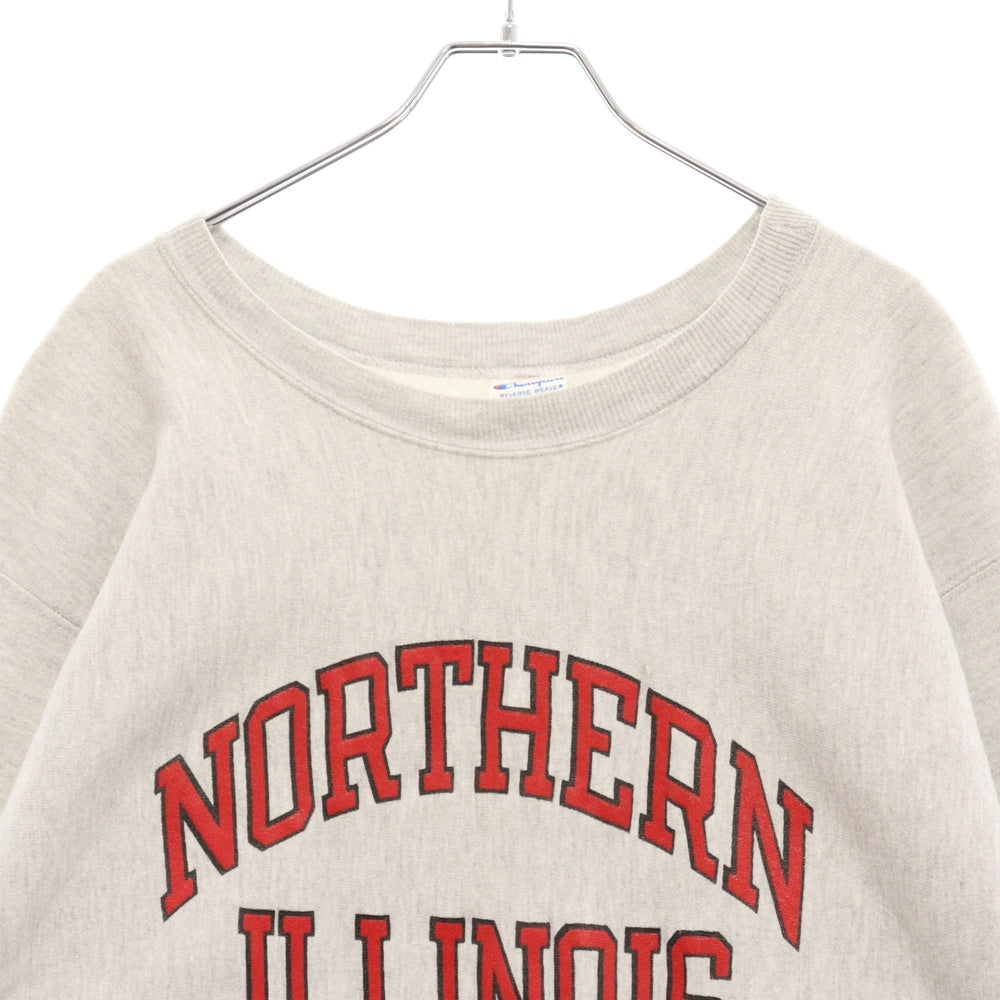 CHAMPION(チャンピオン) 80s VINTAGE REVERSE WEAVE NORTHERN ILLINOIS SWEATSHIRT ノーザンイリノイプリント リバースウィーブ スウェットトレーナー トリコタグ グレー/レッド