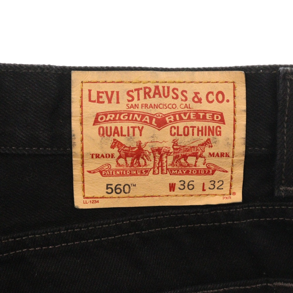 Levi's(リーバイス) 560 COMFORT FIT コンフォートフィット テーパードデニムパンツ ジーンズ メキシコ製 ブラック 005600260 W36/L32