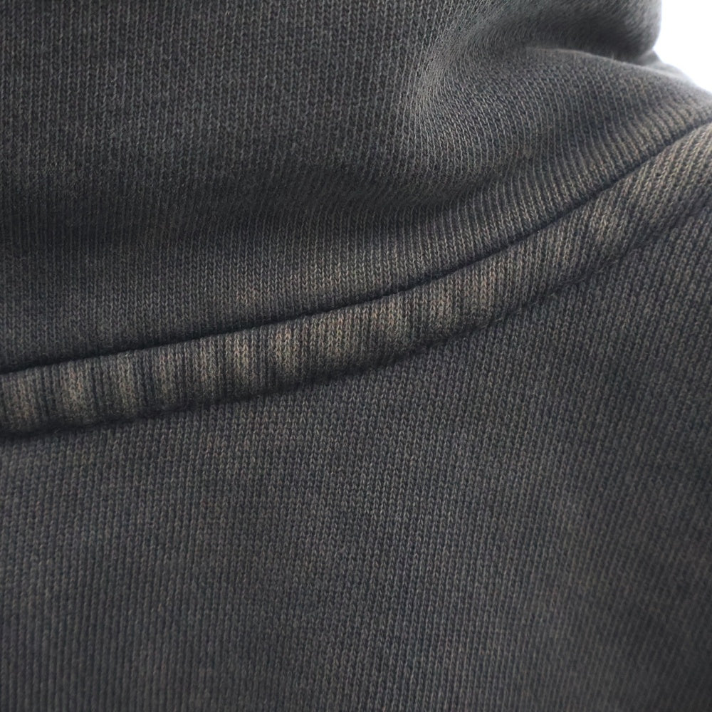 entire studios(エンタイア スタジオ) CROPPED FULL ZIP クロップドフルジップアップパーカー フーディー ユーズド加工 ブラック ES2156 レディース