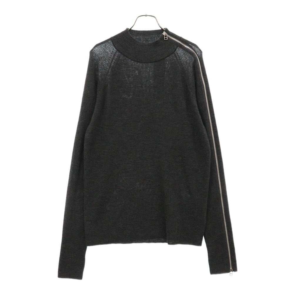 JOHN LAWRENCE SULLIVAN(ジョンローレンスサリバン) ZIPPED SLEEVE MOCK NECK SWEATER ジップスリーブモックネックセーター ニット グレー 4B002-0124-39