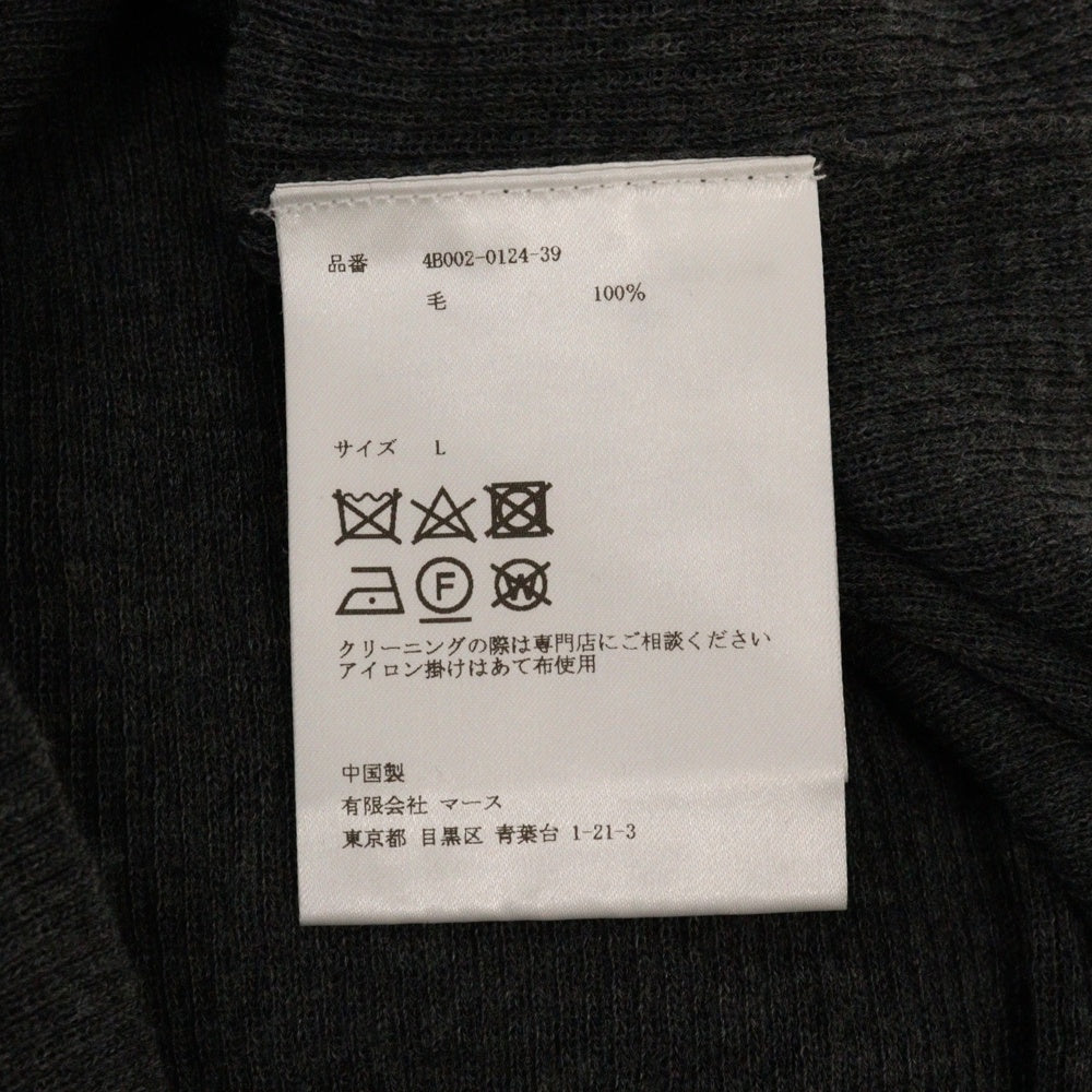 JOHN LAWRENCE SULLIVAN(ジョンローレンスサリバン) ZIPPED SLEEVE MOCK NECK SWEATER ジップスリーブモックネックセーター ニット グレー 4B002-0124-39