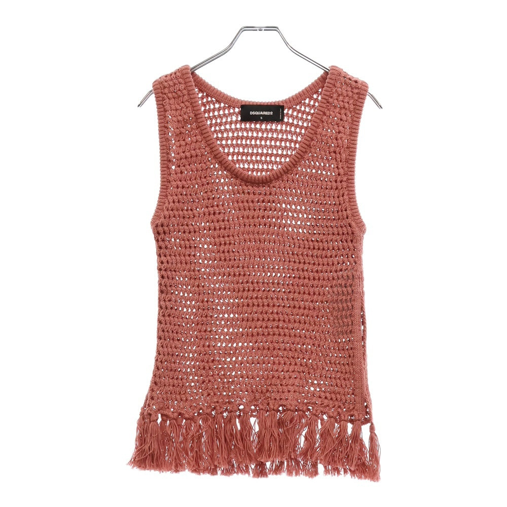 DSQUARED2(ディースクエアード) 23SS Kint Vest S72HA1137 S18247 ニット ベスト レディース ピンク