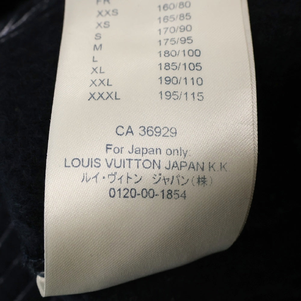 LOUIS VUITTON(ルイヴィトン) 20AW フラワー刺繍ジップアップパーカー フーディー ネイビー RM202 XJB HJY83W