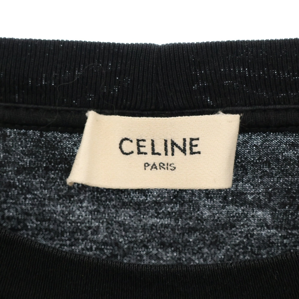 CELINE(セリーヌ) 21AW チェッカースタッズロゴ半袖カットソー 半袖Tシャツ ブラック 2X800501F