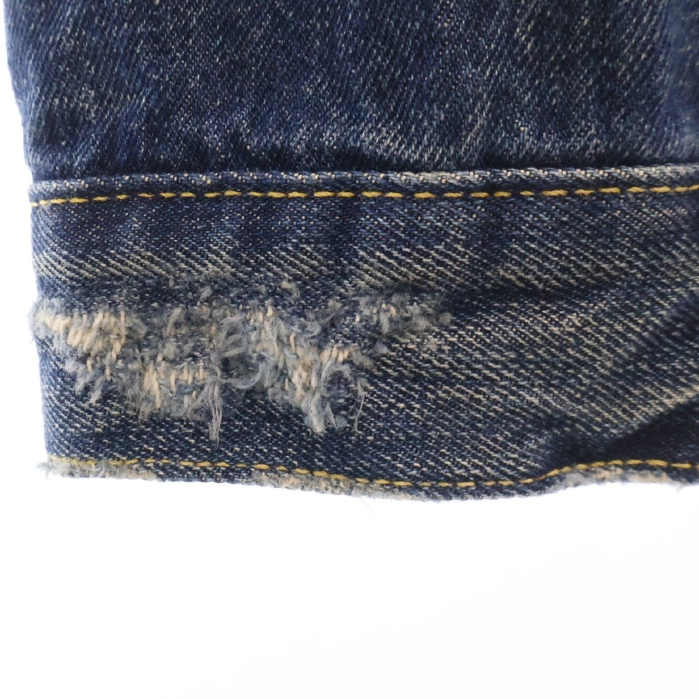 Levi's(リーバイス) 501 Repair Design Denim Jacket 70585-0059 リペア加工 デニムジャケット 両面タブ スモールe ボタン裏3073 ブルー