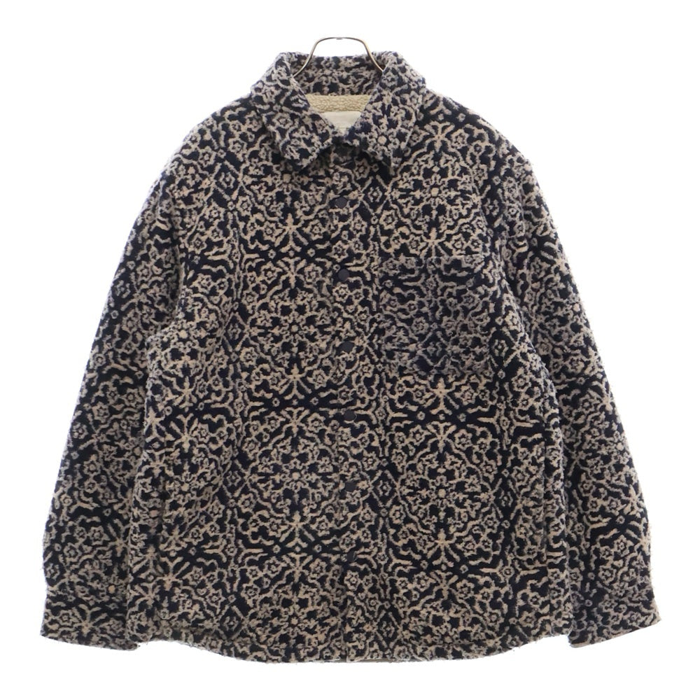 KITH(キス) Boa Jacket Blouson 24-020-060-0012-4-0 総柄 ボアジャケット ブルゾン ネイビー