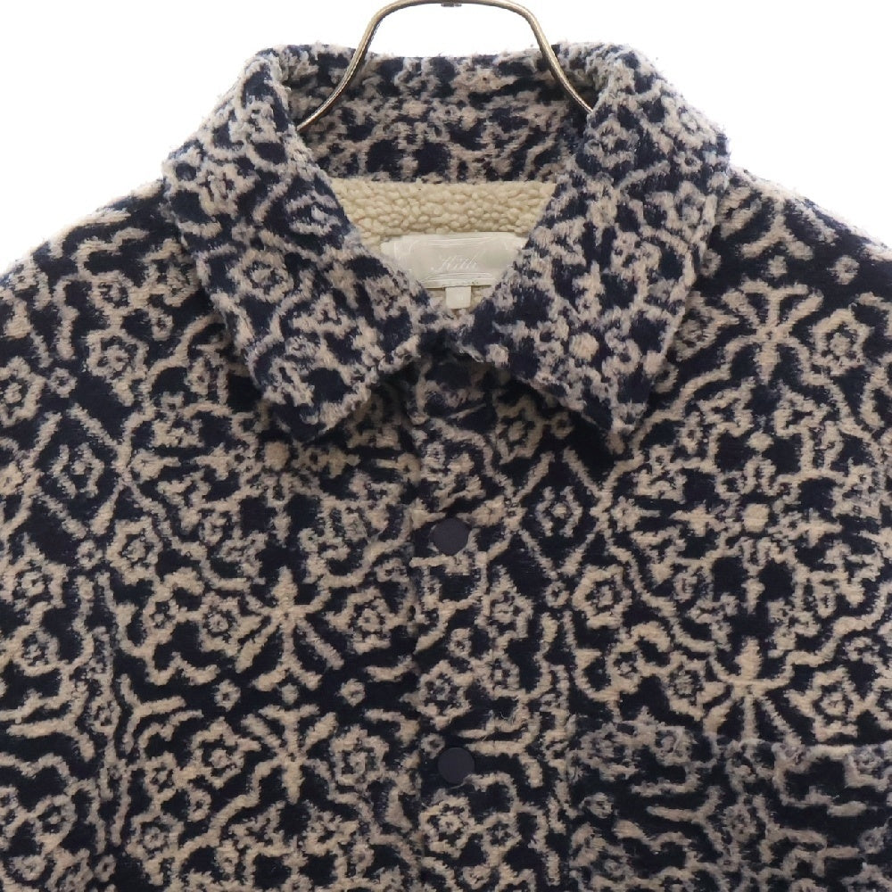 KITH(キス) Boa Jacket Blouson 24-020-060-0012-4-0 総柄 ボアジャケット ブルゾン ネイビー