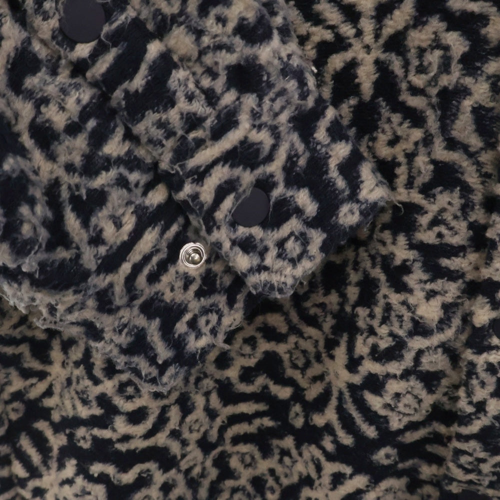 KITH(キス) Boa Jacket Blouson 24-020-060-0012-4-0 総柄 ボアジャケット ブルゾン ネイビー