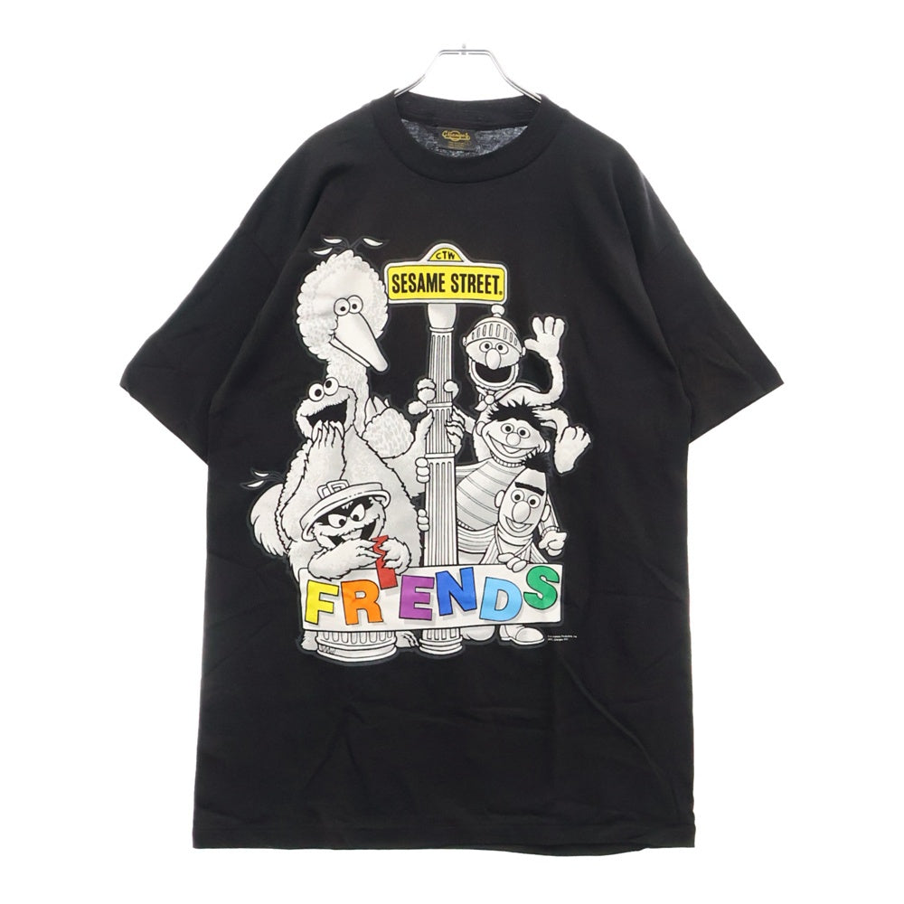 VINTAGE(ヴィンテージ) 90s VINTAGE SESAME STREET TEE MADE IN USA ヴィンテージ セサミストリートプリント半袖カットソー 半袖Tシャツ シングルステッチ アメリカ製 ブラック