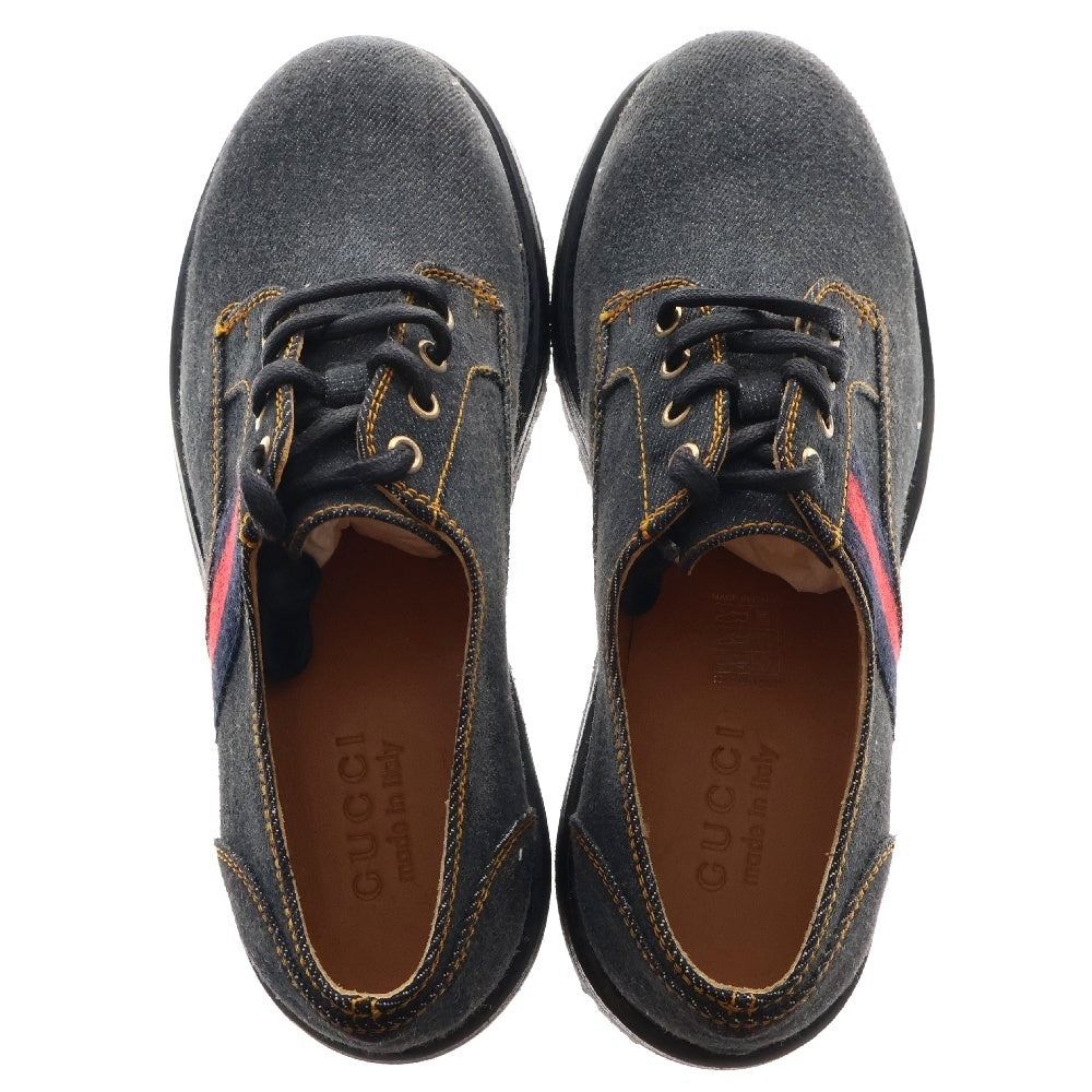 GUCCI(グッチ) DENIM LOAFER デニムローファー ドレスシューズ インディゴ 761990