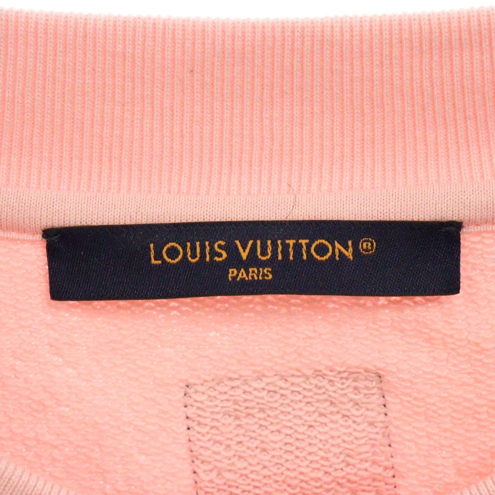 LOUIS VUITTON(ルイヴィトン) 25AW Logo Embroidery Sweatshirt RM252MV FWC HTY09W ロゴ エンブロイダリー クルーネックスウェットトレーナー ピンク