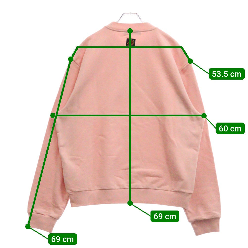 LOUIS VUITTON(ルイヴィトン) 25AW Logo Embroidery Sweatshirt RM252MV FWC HTY09W ロゴ エンブロイダリー クルーネックスウェットトレーナー ピンク
