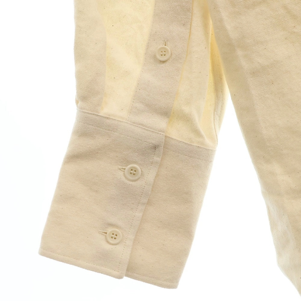 J.W.ANDERSON(ジェー ダブリュー アンダーソン) Tea Towel Oversized Shirt SH0291 PG1483 Side Logo Line オーバーサイズ 長袖シャツ アイボリー