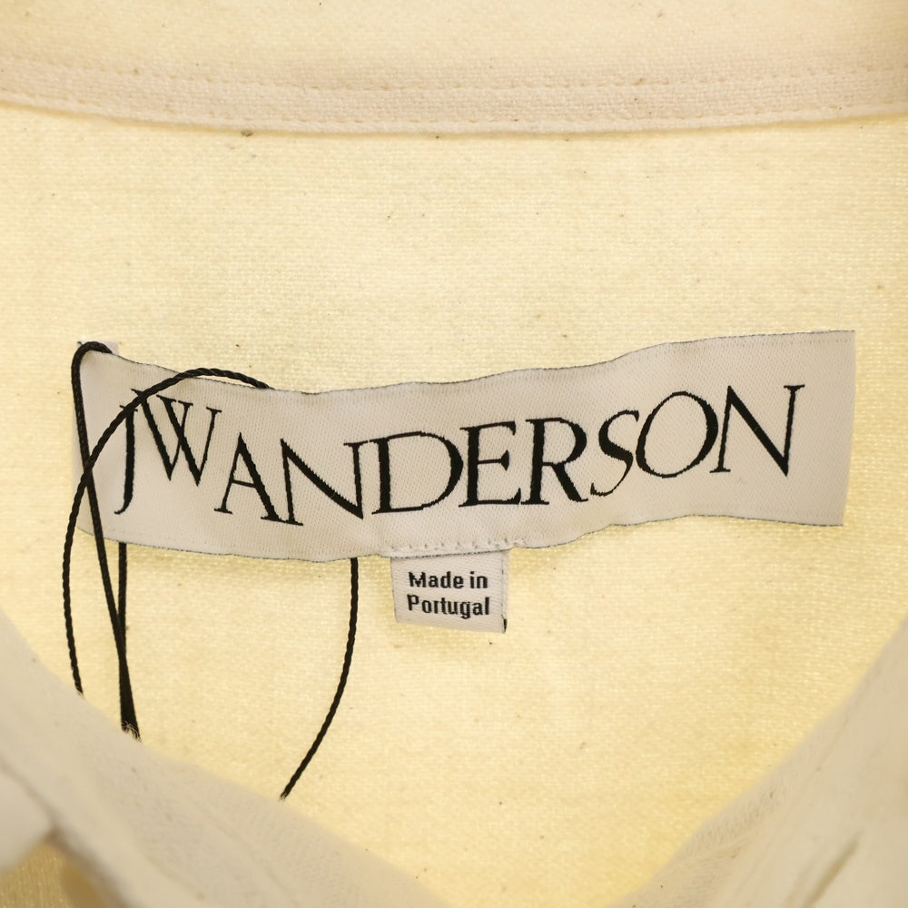 J.W.ANDERSON(ジェー ダブリュー アンダーソン) Tea Towel Oversized Shirt SH0291 PG1483 Side Logo Line オーバーサイズ 長袖シャツ アイボリー