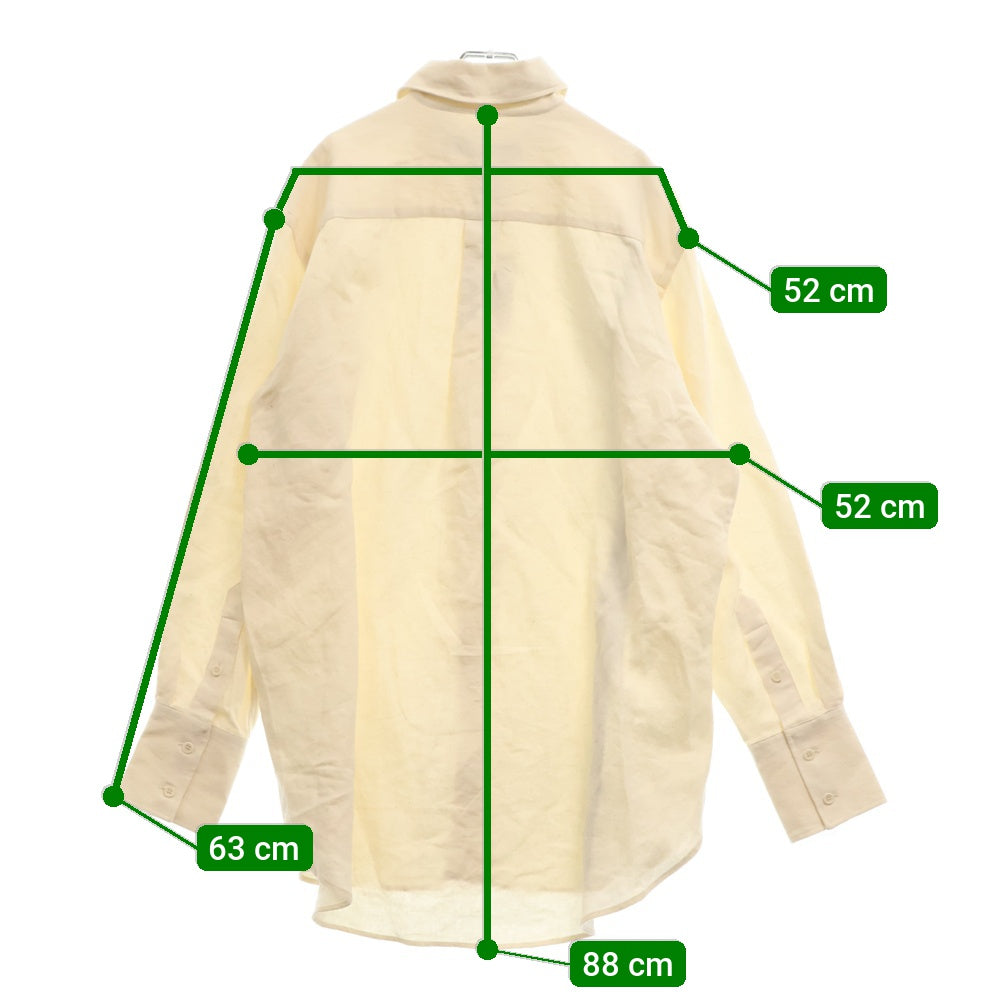 J.W.ANDERSON(ジェー ダブリュー アンダーソン) Tea Towel Oversized Shirt SH0291 PG1483 Side Logo Line オーバーサイズ 長袖シャツ アイボリー