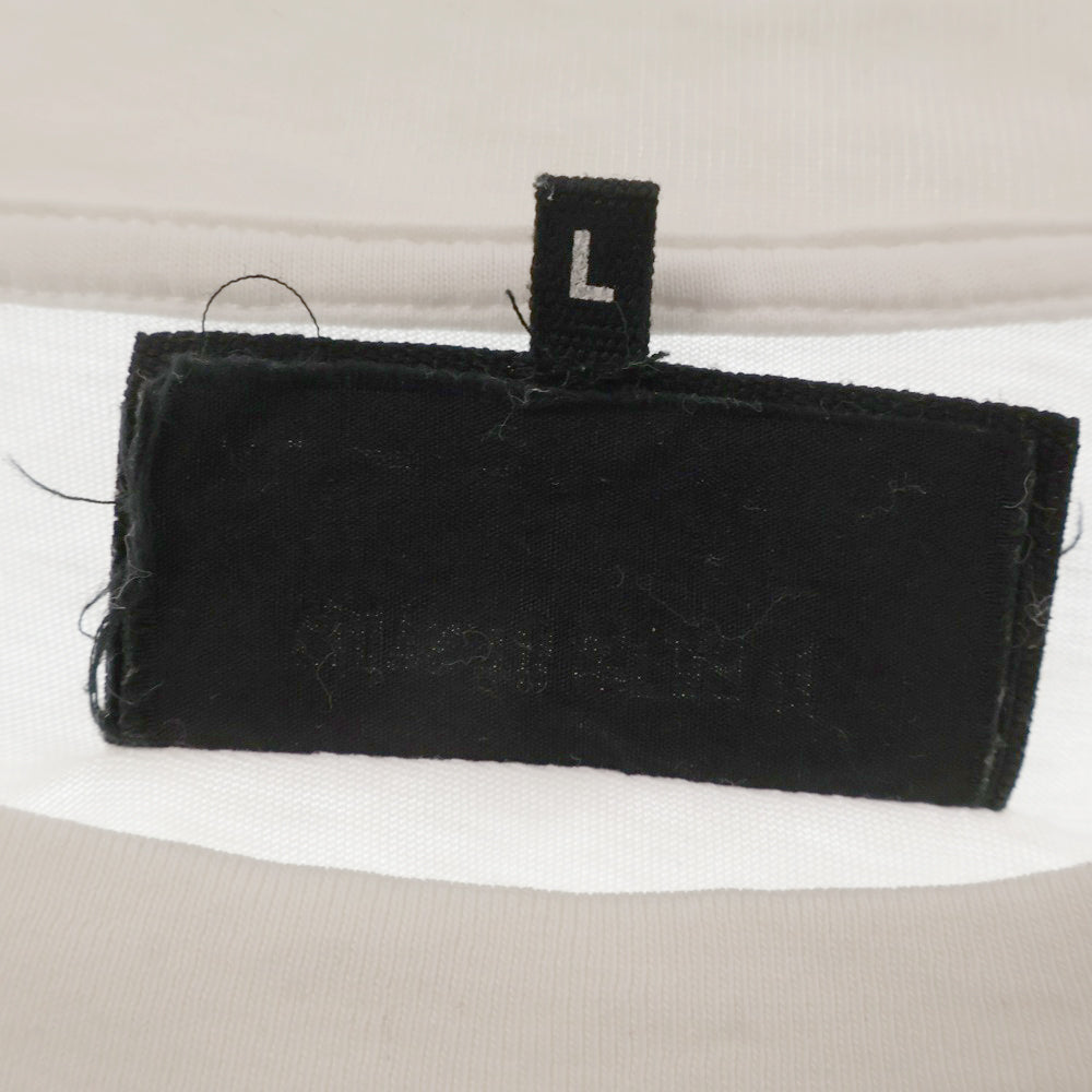 MM6 Maison Margiela(エムエムシックスメゾンマルジェラ) 24AW フロント カレンダー ロゴ クルーネック半袖Tシャツカットソー ホワイト SH0GC0032 S24312